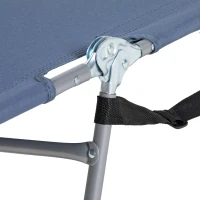 Outsunny Folding Outdoor Chaise Lounge Sun Tanning Chair with Face Cavity, Pillow, 5-level Adjustable for Beach, Pool, Gray(m-8)