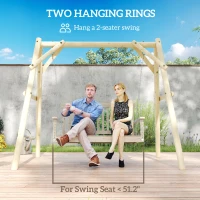 Outsunny 660 lbs Porch Swing Frame, A-Frame Hanging Chair Stand Only for DIY Painting, Swing Chair Stand for Backyard, Patio(m-5)