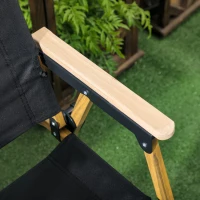 Outsunny Set of 2 Camping Chair, Lightweight Folding Chair, Portable Armchairs, Excellent for Festivals, Fishing, Beach and Hiking, Black(m-10)