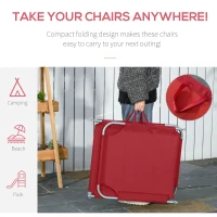 Outsunny Outdoor Folding Chaise Lounge, Reclining Lounge Chair with Adjustable Backrest and Breathable Mesh Fabric, Wine Red(m-5)