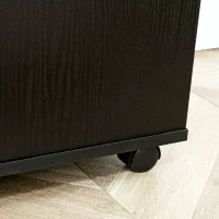 HOMCOM Filing Cabinet, Mobile Printer Stand with Open Storage Shelves, Drawer and Cabinet for Home Office, Black(m-10)