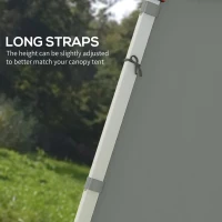 Outsunny 10' x 20' or 10' x 10' Pop Up Canopy Sidewalls, 2 Pack Gazebo Side Panels, Sides Replacement, with Zipped Doors(m-7)