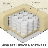 HOMCOM Barrel Accent Chair with Detachable Headrest, Modern Armchair for Living Room, Home Office, Cream White(m-5)