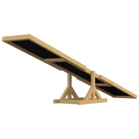 PawHut Wood Pet Seesaw, Dog Agility Training Equipment for Obedience Training, Weather Resistant, Yellow(m-10)