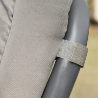 Outsunny Patio Swing Chair, 3 Person Convertible Hammock, Outdoor Swing Lounge Bed, Cushioned with Tilt Canopy, Light Grey(m-9)