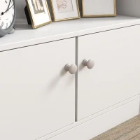 Qaba Toy Storage Organizer Shelf, Kids Bookshelf for Bedroom, Playroom, Nursery, White(m-7)