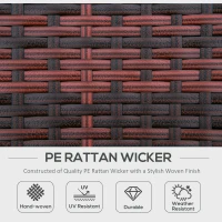 Outsunny 4 Pieces Outdoor Daybed with Retractable Canopy, PE Rattan Wicker Round Sofa Day Bed, Patio Sectional  Conversation Furniture Set with Cushions and Pillows, Light Blue(m-4)