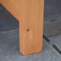 Outsunny 4.6Ft Garden Bench, 3 Seater Outdoor Patio Seat with Slatted Design for Park, Yard, Indoor, Orange(m-7)