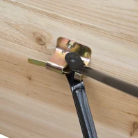 Outsunny 3 Pieces Folding Picnic Table Set, Portable Folding Picnic Table and Benches with Steel Frame for Garden, Park, Natural Wood(m-9)