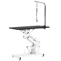 PawHut Pet Grooming Table, Height Adjustable Dog Grooming Table with Arm, Noose and Non-Slip Grooming Table, Black(m-11)