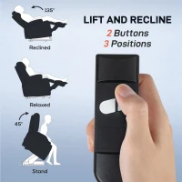 HOMCOM Lift Chair for Elderly, Massage Recliner Chair with 8 Vibration Points, Footrest, Remote Control, Side Pockets, Black(m-4)