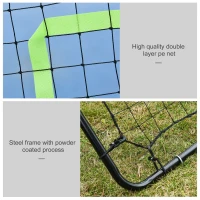Soozier 4 x 5.7ft Volleyball Rebounder Net with Strike Zone, Baseball Lacrosse Training Net for Pitching and Fielding(m-6)
