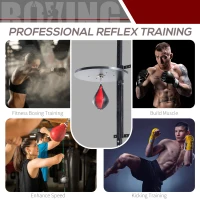 Soozier Speed Bag Platform Speedball Frame Wall Mounted Boxing MMA Workout Punching Bag(m-5)