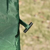 Outsunny Pop-Up Tent, Foldable Screen Tent with Carry Bag, Zippered Door and Ground Stakes, Fits 3-4 People, Green(m-10)