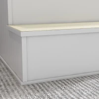 PawHut Dog Steps Pet Stairs for Bed Cat Ladder for Couch with Non-Slip Carpet, 15.7" x 23.2" x 21.3", White(m-10)