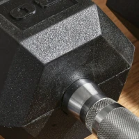 Soozier Rubber Dumbbells Weight Set, Total 60lbs, 30lbs Each, Dumbbell Hand Weight for Body Fitness Training for Home Office Gym, Black(m-9)