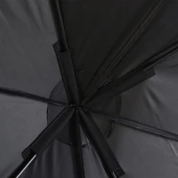 Outsunny 5-8 People Ice Fishing Shelter, Pop-Up Portable Ice Fishing Tent with Carry Bag, Two Doors, Windows and Vents, Ice Shanty for Winter Fishing, Black(m-9)