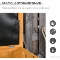 Outsunny 75 Gallon Wooden Deck Box, Outdoor Storage Container with Aerating Gap & Weather-Fighting Finish, Yellow(m-7)