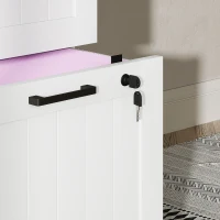 HOMCOM 4 Drawer Filing Cabinet with Lock, Office Storage Cabinet with Adjustable Hanging Bars for A4 Letter Size Files, White(m-9)