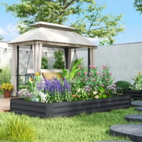 Outsunny Galvanized Raised Bed, 8' x 4' x 1' Metal Planter Box, Outdoor Garden Box with Open Bottom for Flower Herb Vegetable(m-8)