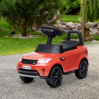 Qaba 2 in 1 Land Rover Licensed 6V Ride on Car Sliding Car Battery Powered Electric Car w/ Headlights Music Horn, Red(m-10)