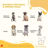 PawHut 41"-72" Wooden Freestanding Pet Gate with Support Feet, for Small Medium Dogs, Natural(m-7)