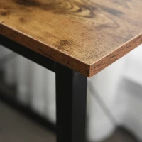 HOMCOM L-Shaped Computer Desk, 59" Corner Table for PC with CPU Holder Stand, Industrial Writing Workstation for Home Office, Study, Dorm, Rustic Brown(m-9)