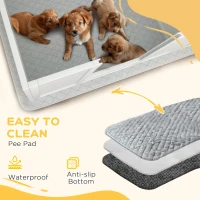 PawHut Whelping Box for Dogs with Retractable Light Stand, Waterproof Pad, Rail, Adjustable Height Door, 41" x 39"(m-5)