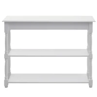 HOMCOM Console Table Modern Sofa Table with 2 Tier Shelves for Living Room, Entryway, Bedroom, Grey(m-7)