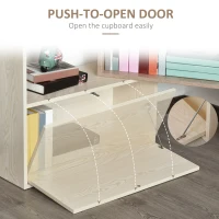 HOMCOM Corner Bookcase, Rotating Storage Display Shelf, Multifunction Tall Bookshelf, Space Saving Room Divider for Home Office, White Oak(m-7)