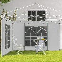 Outsunny 2PCS Instant Canopy Sidewalls, Canopy Walls Replacement, for 10' x 10' or 10' x 20' Pop Up Canopy(m-1)