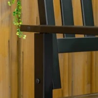 Outsunny Outdoor Storage Bench, 43 Gallon Deck Box with Armrests, Outdoor Storage Box for Patio Furniture Cushions and Garden Tools, Black(m-9)