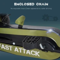 Aosom Pedal Go Kart with Adjustable Seat, EVA Tyres, Safety Handbrake, for Ages 3-6 Years Old, Green(m-6)