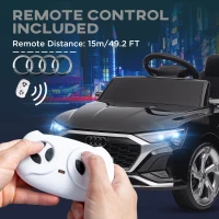 Qaba 12V Battery Powered Kids Electric Car, Audi Q8 etron Sportback Licensed Ride on Car w/ Remote Control, Black(m-5)