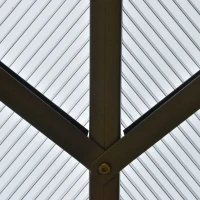 Outsunny 10' x 10' Hardtop Gazebo Canopy with Polycarbonate Roof, Aluminum Frame, Permanent Pavilion Outdoor Gazebo with Netting, for Patio, Garden, Backyard, Deck, Lawn, Black(m-9)