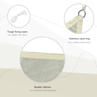 Outsunny Rectangle 10' x 13' Canopy Sun Sail Shade Garden Cover UV Protector Outdoor Patio Lawn Shelter with Carrying Bag (Cream White)(m-5)