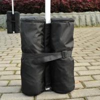 Outsunny 33lbs Canopy Weights Bags for Stability, Sandbag Anchor for Gazebo, Pop Up Tent Canopy, Canopies, Set of 4 - Black(m-7)
