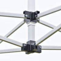 Outsunny 10'x20' Aluminum Pop Up Canopy Tent, Upgraded Thicker Tube Instant Party Tent with Wheeled Bag, 2-Level Adjustable, XL Large Ground Stakes for Events Patio Backyard(m-8)