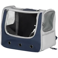 PawHut 3 IN 1 Dog Carrier, Foldable Pet Backpack, Luggage with Telescoping Handle, Adjustable Shoulder Strap for Small Cats & Dogs Travel Hiking, Light Grey(m-11)