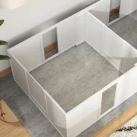 PawHut Whelping Box for Dogs and Puppies, Dog Birth Supplies Indoor w/ Adjustable Height Doors, for Medium Sized Dogs(m-10)