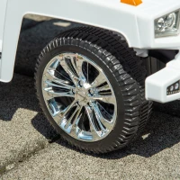 Aosom Kids Ride on Push Car, SUV Style Sliding Walking Car for Toddle with Horn, Music, Working Lights, Hidden Storage and Anti-dumping System, White(m-9)