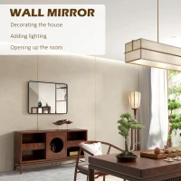 HOMCOM 36 x 24 Wall-Mounted Living Room Rectangle Mirror(m-4)