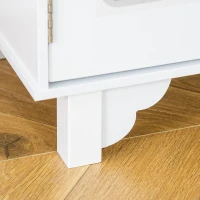 Qaba Wooden Pretend Play Kitchen with Sink, Clock, and Stove for Kids with Real Stainless Steel, Children Cooking Playset for 3-6 Years Old(m-9)