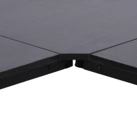 HOMCOM L Shaped Desk, 59" x 59" Computer Corner Desk, Home Office Gaming Desk, Study Writing Workstation, Black(m-9)