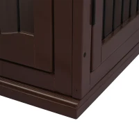 PawHut 26" Wooden Dog Cage with Double Door Entrance & Simple Modern Design, Brown(m-9)