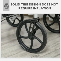 HOMCOM Aluminum Rollator Walker for Seniors and Adults with 10'' Wheels FSA HSA Eligible, Seat and Backrest, Folding Rolling Walker with Adjustable Handle and Storage Bag, Support up to 300lbs, Gray(m-8)