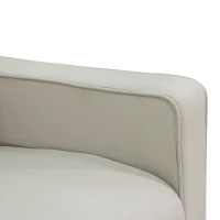 HOMCOM Wingback Recliner Chair Manual Rocking Sofa 360° Swivel Glider with Button Tufted, Padded Seat, Single Home Theater Seating for Living Room Bedroom, Beige(m-8)