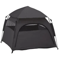 PawHut Pop Up Dog Tent for Extra Large and Large Dogs with Carry Bag, for Beach, Backyard, Home, Dark Gray(m-11)