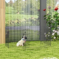 PawHut 30inch Foldable Metal Exercise Pet Playpen Yard Dog Puppy Kennel Cage 8 Panel(m-8)