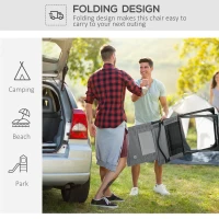 Outsunny Outdoor Folding Lawn Chair, Foldable Chair with Cushion, Armrest and Steel Frame for Poolside, Deck, Backyard(m-4)